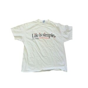 Vintage Basketball Is Life T-shirt  Sz X-Large 90's‎ Big Ball Sports Street Wear